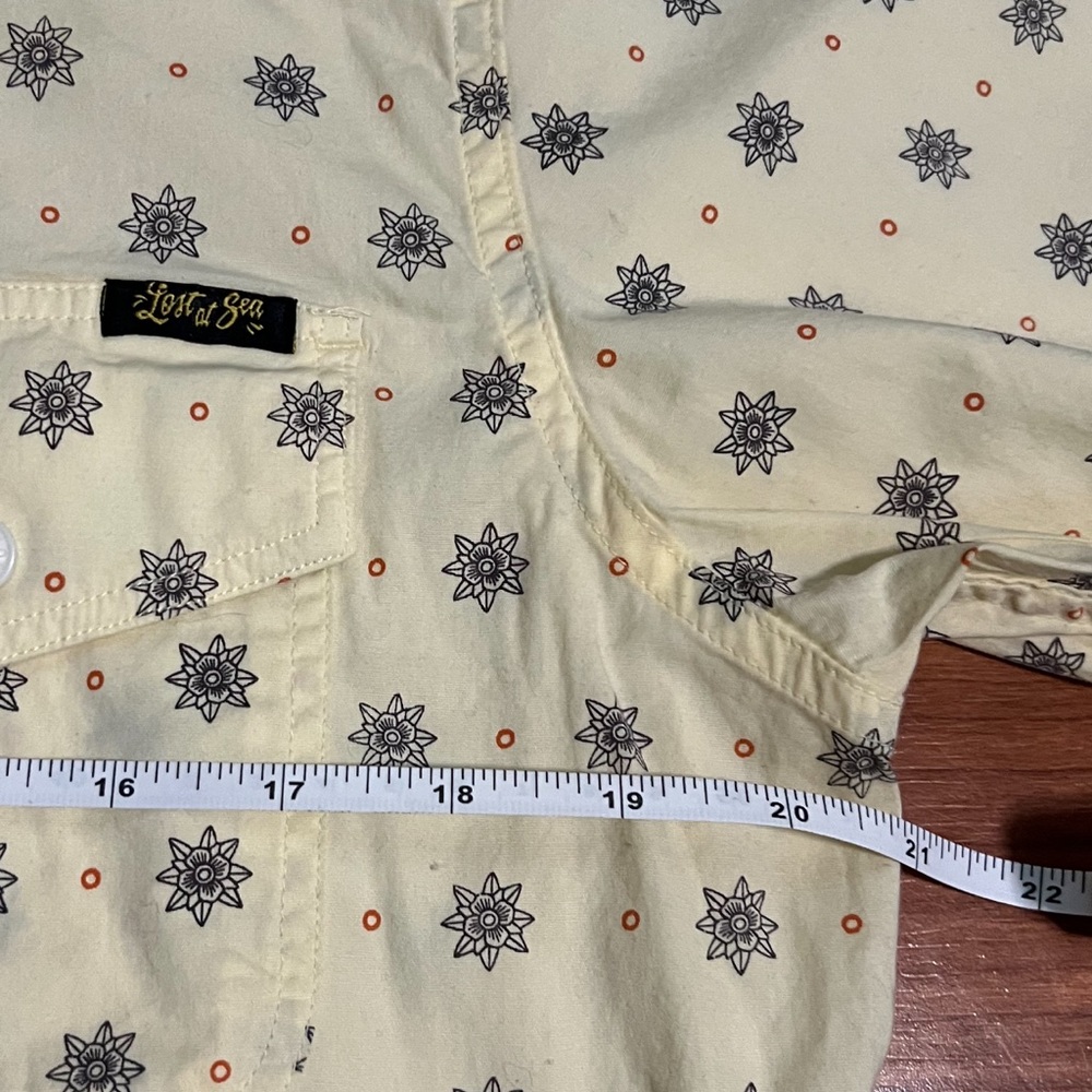 LOST AT SEA Men’s floral casual button down shirt - Picture 4 of 12